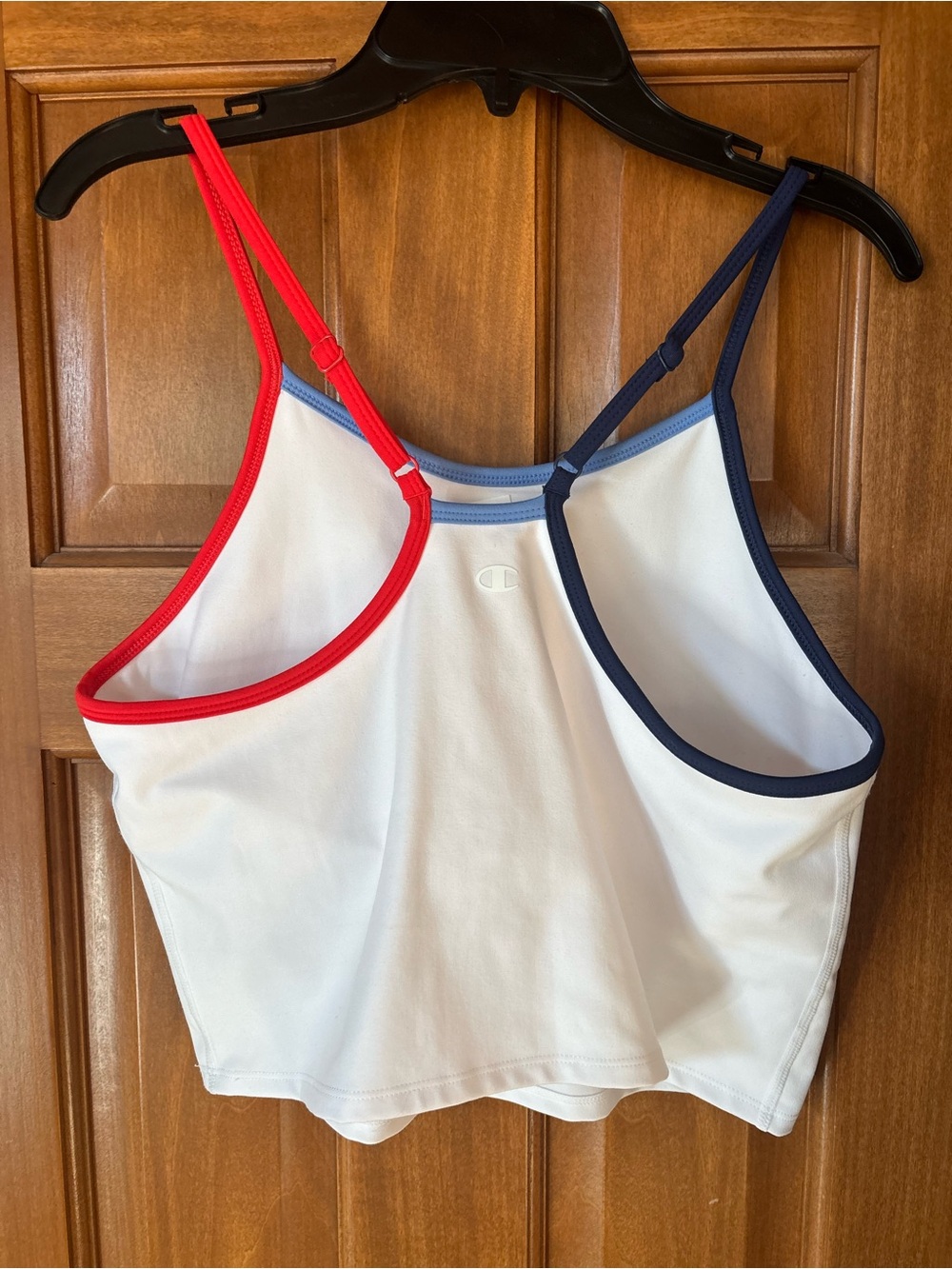 NWOT Champion Women's White Color-Block Cropped Tank Top Size XL
